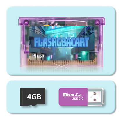 For Game GBA Rewritable Cart FlashGBACart Plus+ Backup Device RTC Compatible with GBA GBC GB NES Series.