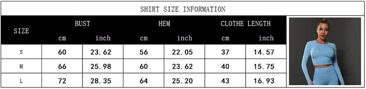 Women Yoga Long Sleeve Shirt Female Fitness Sportswear Gym Clothing Workout Running Crop Top Seamless Active Wear Sports Clothes.