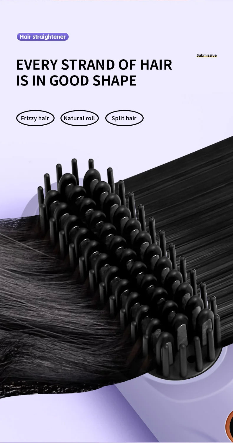 Electric Heating Straight Hair Comb LCD Screen USB Wireless Portable Negative Ion Styling Tool Rechargeable Straightening Brush.