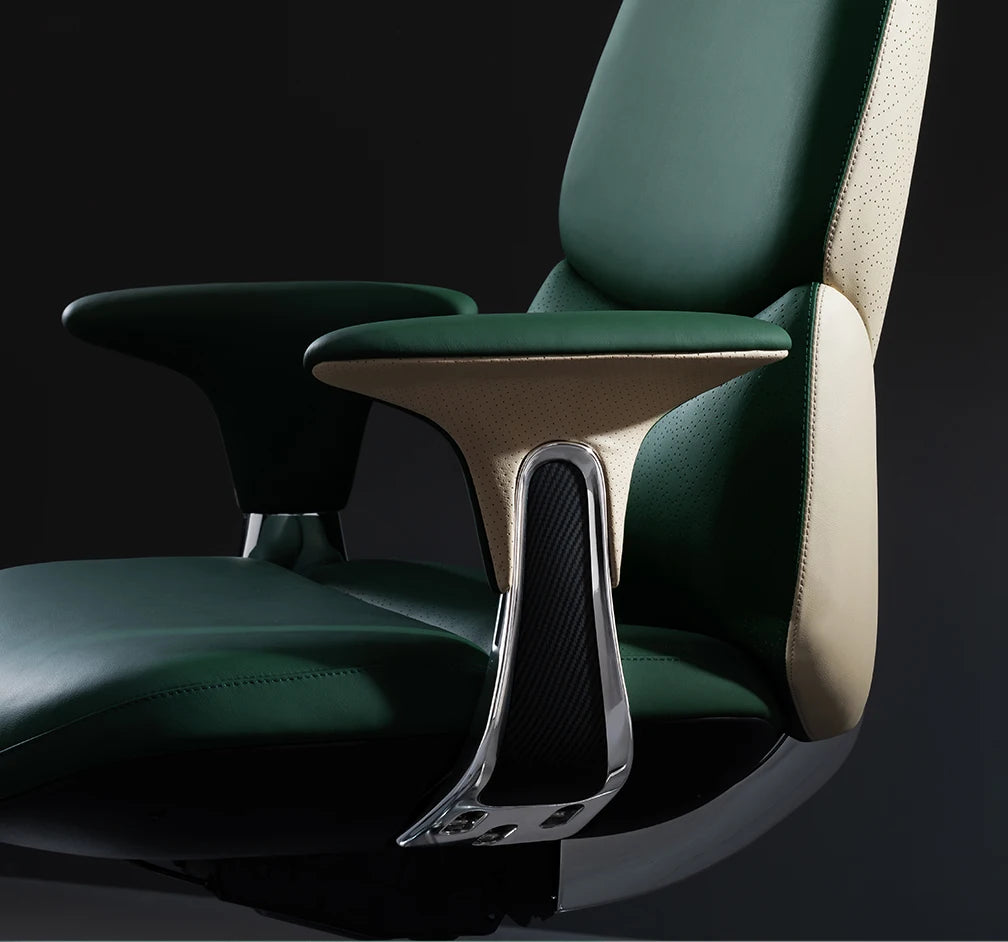 Bequemer Chefbürostuhl, luxuriöser grauer Designer-Drehstuhl, ergonomisch, tragbar, für das Home Office von Fotel Gaming