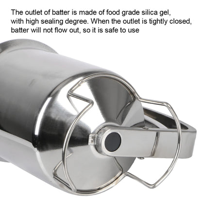 Kitchen Tool Cake Cupcake Dough Dispenser Funnels Piston Funnel With Support Batter Dispenser Baking Tools Stainless Steel.
