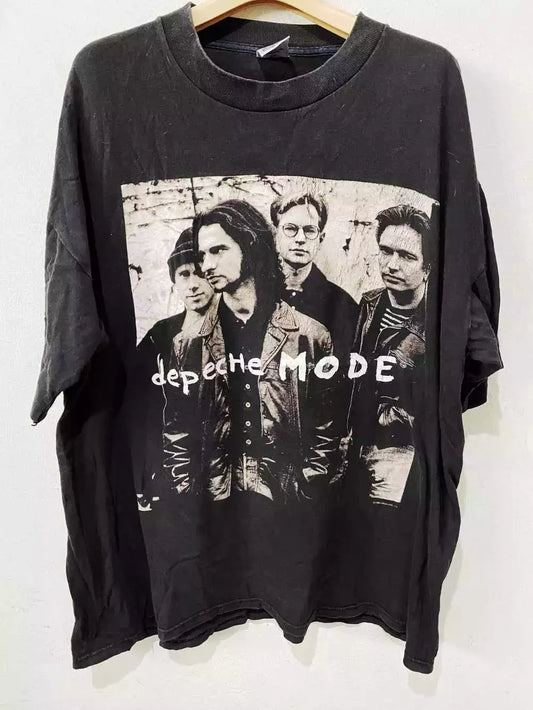 Vintage 1993 Depeche Mode Basic Style Black Unisex T-Shirt Unisex High Quality Cotton Summer harajuku.
