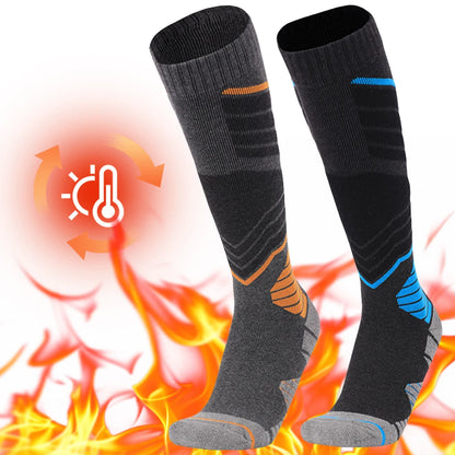 1 Pair Winter Thermal Ski Socks Cycling Soccer Snowboard Socks High Tube Stockings for Men Outdoor Skiing Cycling Running Hiking.