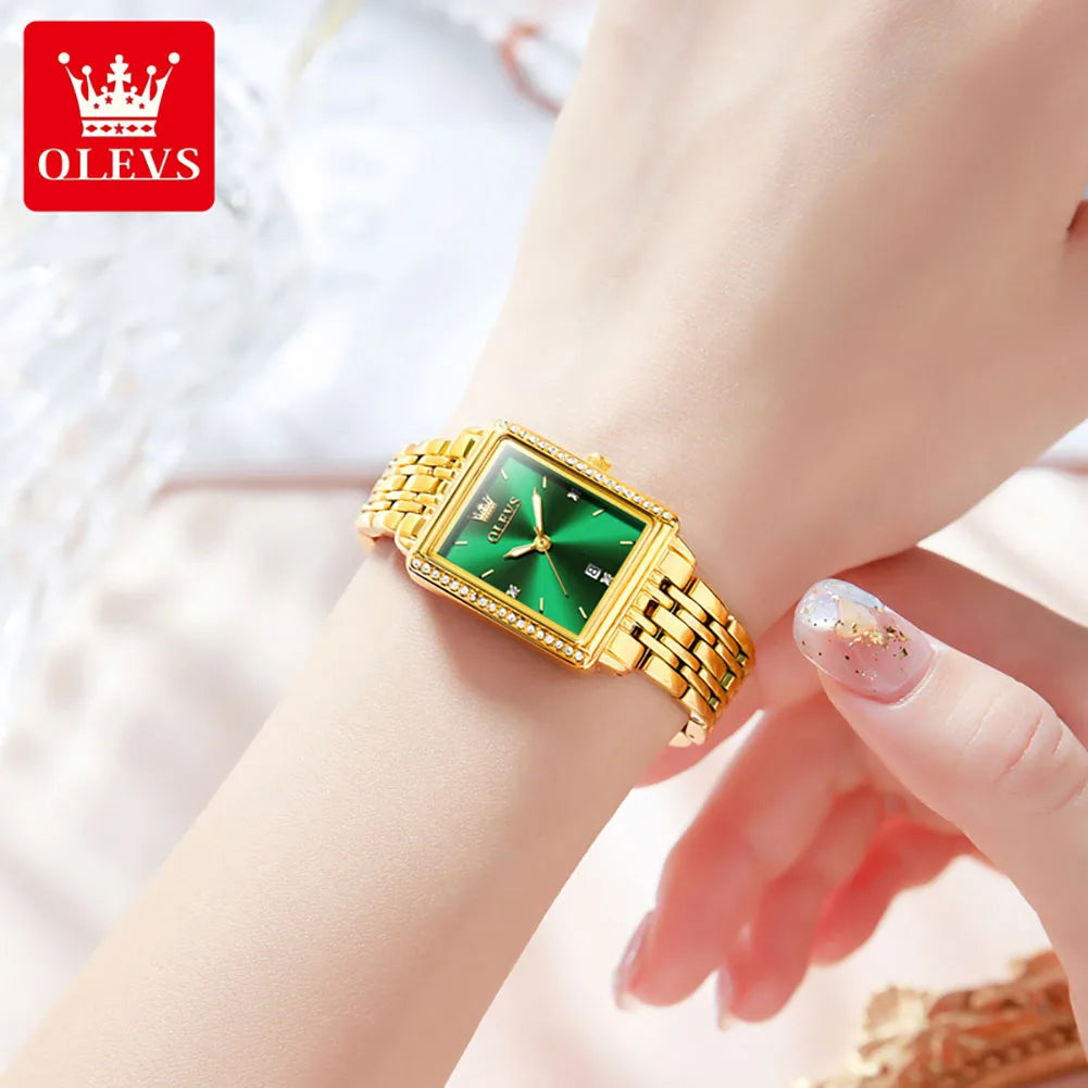 OLEVS 9995 Women's Watch Luxury Elegant Quartz Ladies Wristwatch Top Brand Waterproof Luminous Date Original Watch For Women.