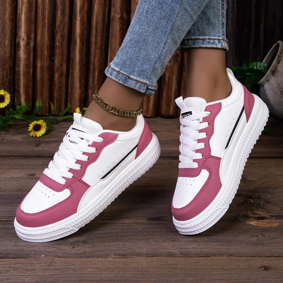 YRZL Leather Sports Women Casual Shoes Lightweight Running Shoes Platform White Sneakers Men Outdoor Breathable Sport Shoes.