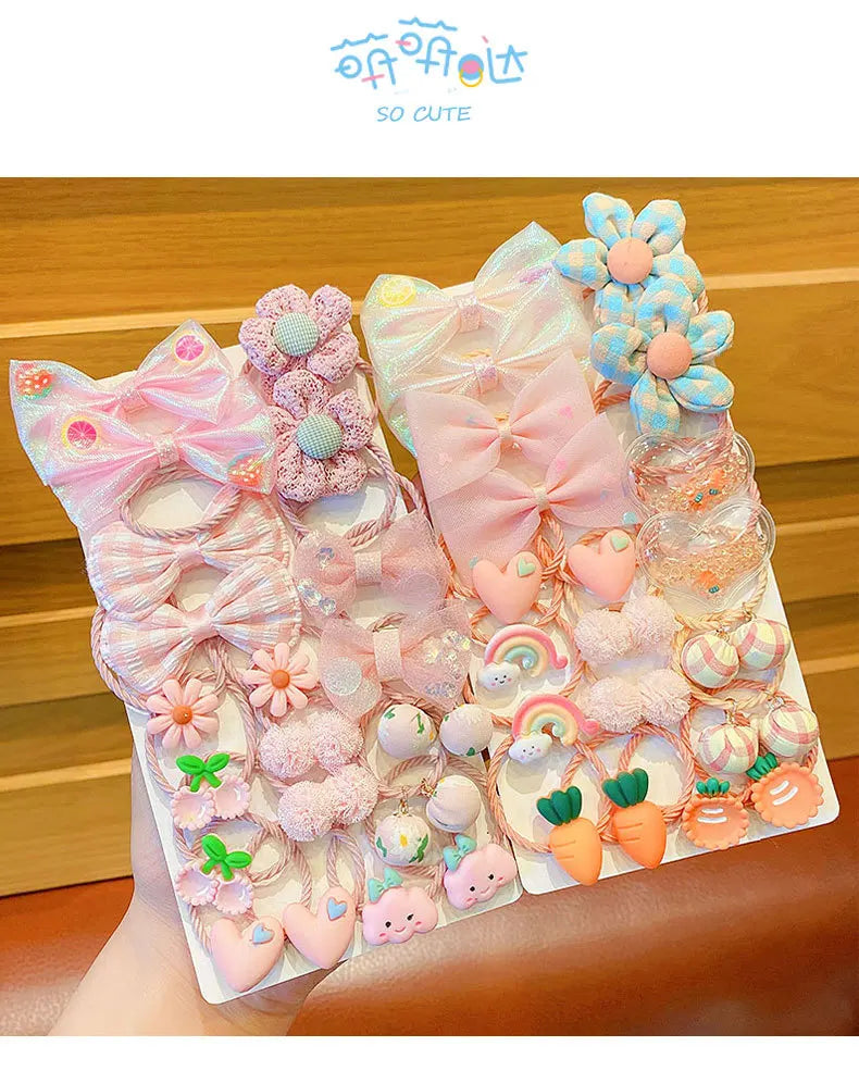 Flower Bow Tie Leather Band Headband Sweet Hair Accessories Baby Does Not Hurt Hair Lovely Headwear Hair Loop.