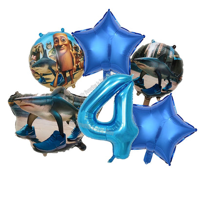 Italienisches Brainrot-Ballon-Set, Babyparty-Party-Ballon, Tralalero Tralala TungTungTungSahur-Luftballons, Dekoration, fotografische Requisite