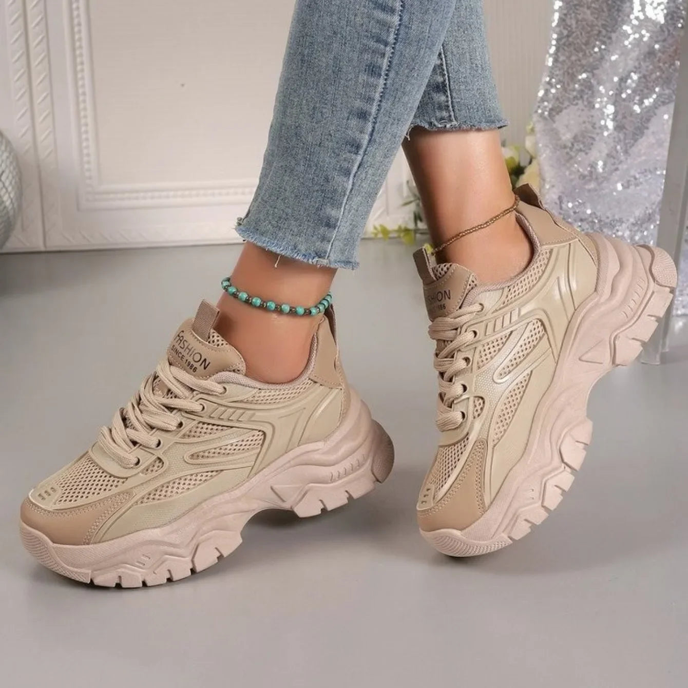 Women Sneakers 2024 New Fashion Chunky Sneakers Women Outdoor Tennis Platform Sports Shoes for Women Lightweight Designer Shoes.