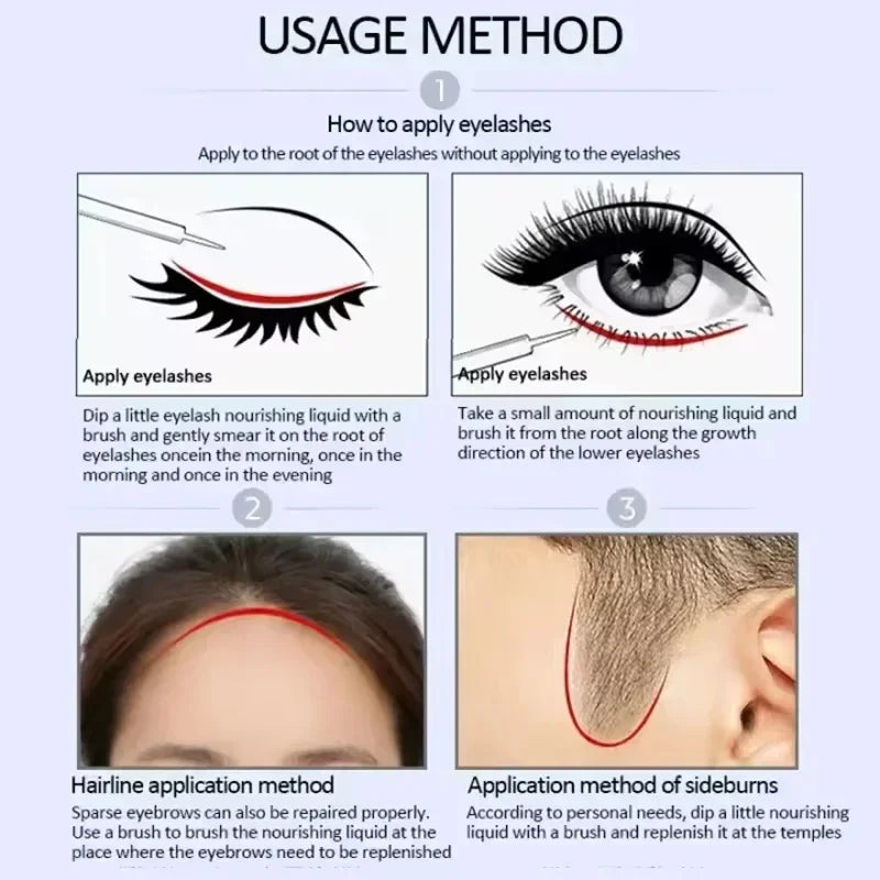 Fast Eyelash Growth Serum Eyebrow Hair Growth Anti Hairs Loss Product Prevent Baldness Fuller Thicker Lengthening Eyebrow Makeup.