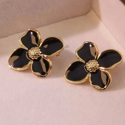 Cazador 2Pcs Flower Women's Earrings Stainless Steel Stud Earrings Jewelry Trend 2025 Party Wedding Birthday Gifts New Wholesale.
