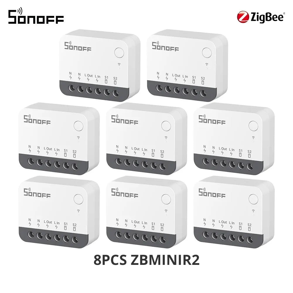 SONOFF ZBMINIR2 Extreme Zigbee Smart Switch Detach Relay Externer Schalter Fernbedienung über eWeLink, kompatibel mit Zigbee Hub