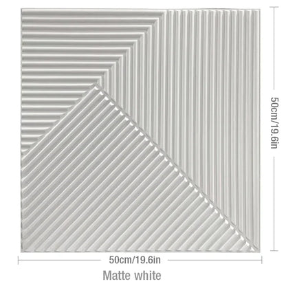 12 piece/3m² /50cm Decorative Textured PVC 3D Wall Panel 3D wall sticker Interior Wall Decor Living Room Bedroom in White/Black