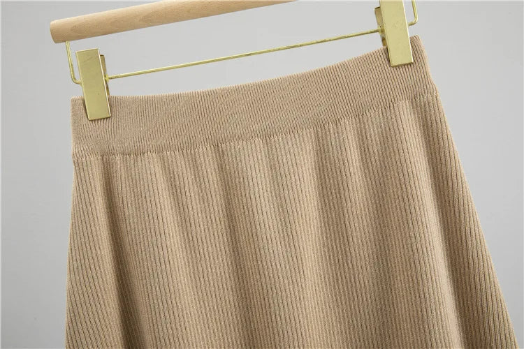 Women Knitted Sweater Muslim 3 Piece Set Long Cardigan Coat Skirt Vest Suit Knit Skirts Outfits Morocco Tracksuit Autumn Winter.