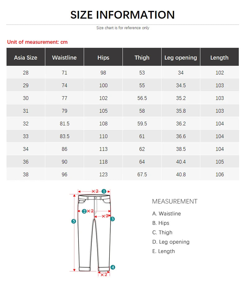 Men White Jeans Fashion Casual Classic Style Slim Fit Soft Trousers Male Brand Advanced Stretch Pants.
