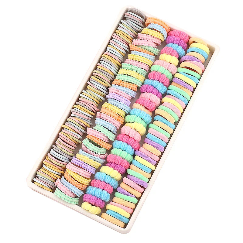 165-300PCS Hair Accessories Set Hairstyle House Play Toy Girl Elastic Hair Bands Butterfly Knot Hair Rope.