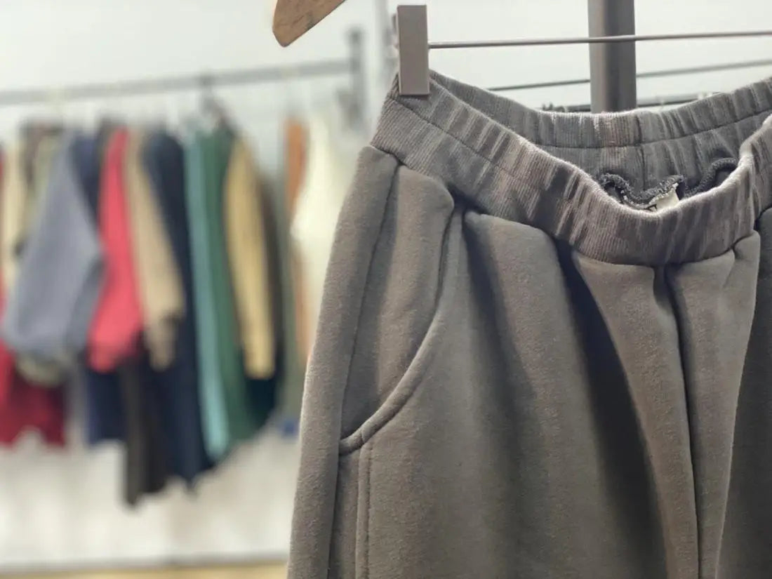 Autumn/Winter 150kg American Retro Cuffed Casual Trousers Men's Korean Slimming Patchwork Fleece-lined Harem Trousers Sweatpants.