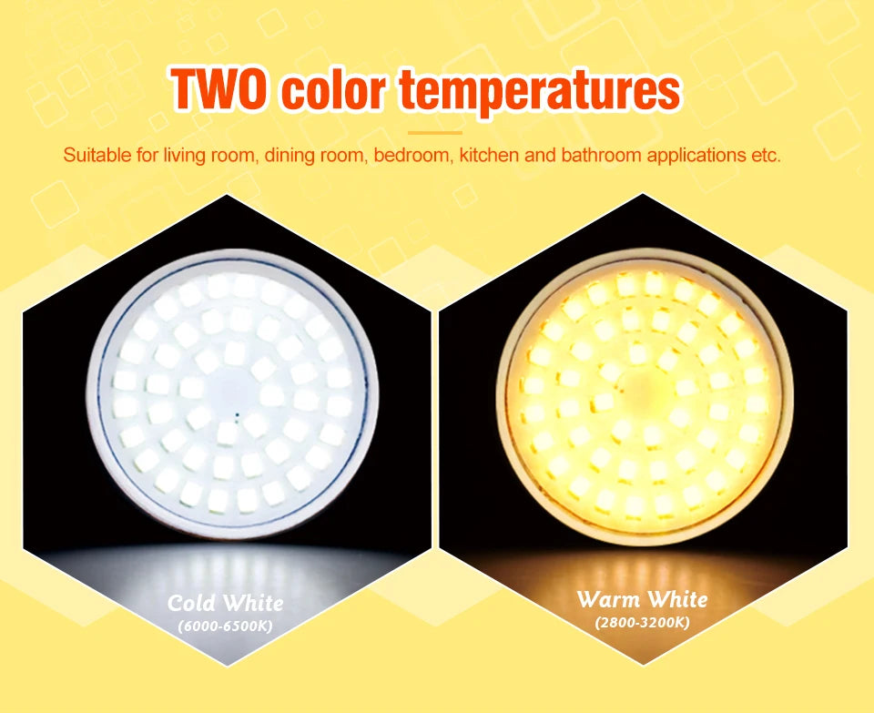 1-10Pcs Led-lampe GU10 MR16 E27 E14 GU5.3 Scheinwerfer Lampada 110V 220V Bombillas Spot Licht ersetzen Halogen Lampe Hause Derection.