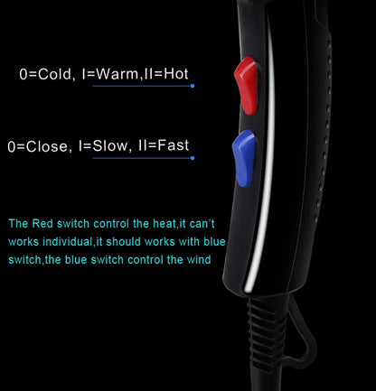 Original EU Plug Hot Cold Wind Professional Hair Dryer Blow dryer Hairdryer For Hair Salon for Household Use.