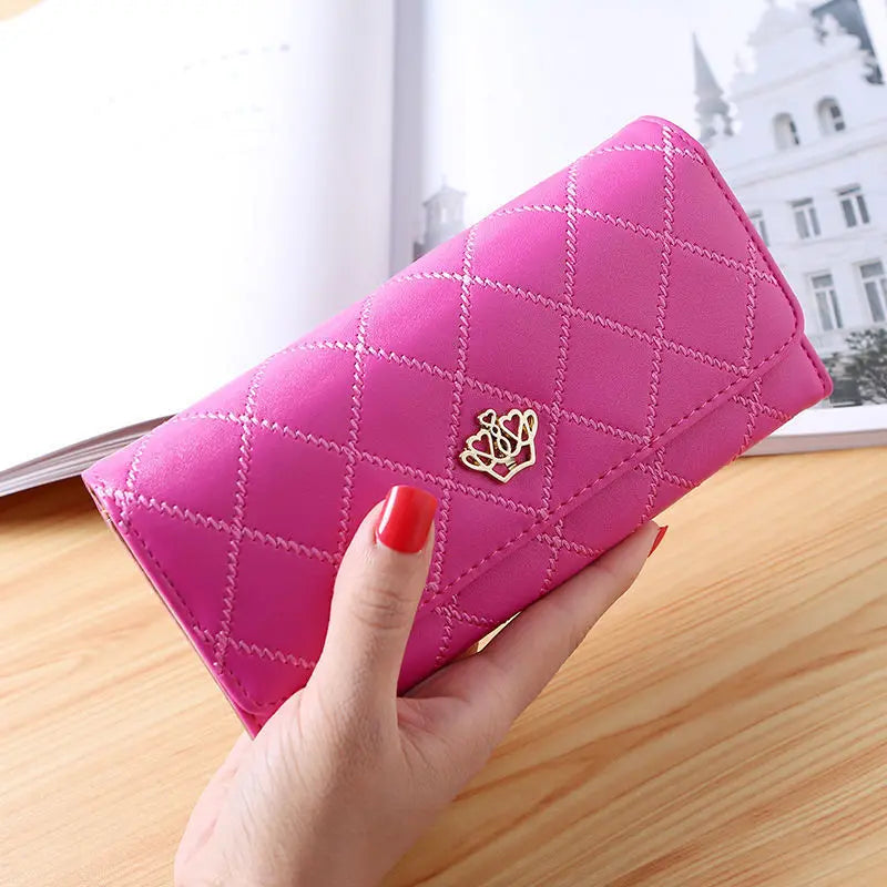 Fashion Zipper Wallets Womens Long Purses Handbags Coin Purse Cards Holder PU Leather Billfold Wallet.