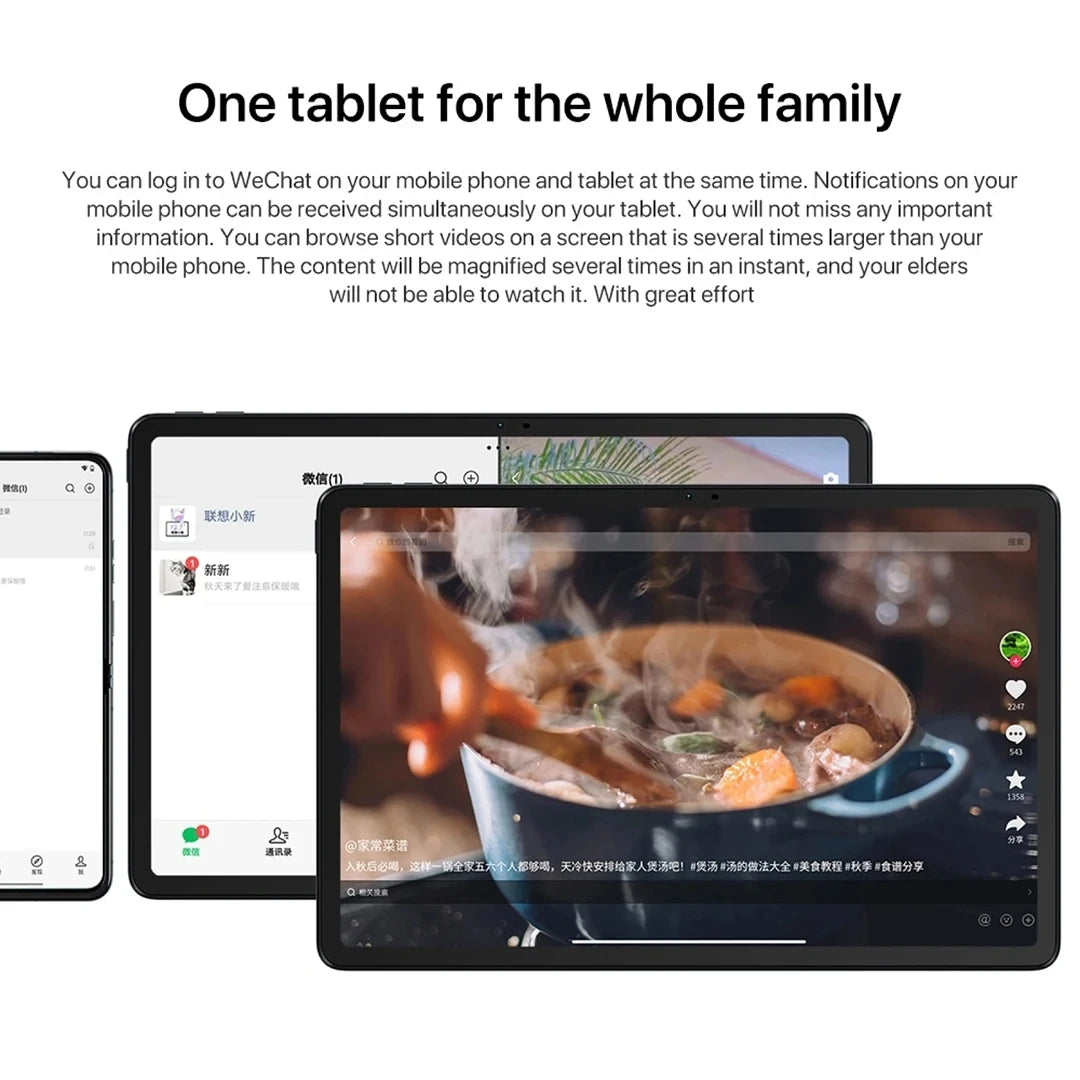 Global ROM Lenovo XiaoXin Pad 2024 Tablet+Case 8GB 128GB Pad Qualcomm Snapdragon 685 Octa Core 11" WIFI 8MP 7040mAh 20W Charger.