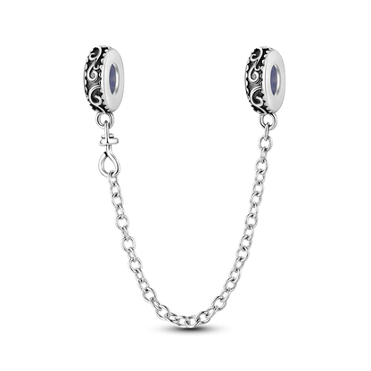 Silver Clasp 925 Sterling Silver CZ pave Clip Charms Daisy Beads Stopper Safety Chain fit Original Bangle Bracelet Jewelry Clip