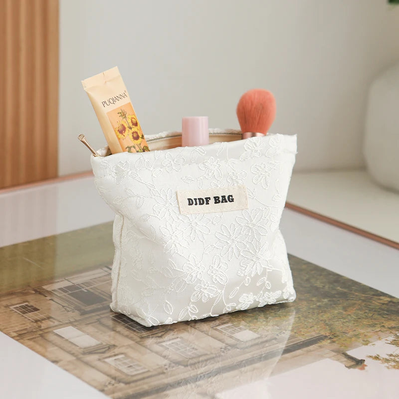 Mini Female Cosmetic Bag Portable Red Soft Small Sanitary Napkin Storage Bag Commuter Coin Key Bag Portable Bank Card Bag