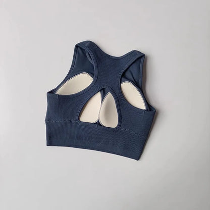 Women's Push-Up Sport Bra Breathable Yoga Gym Crop Top Fitness Brassiere Underwear Gym Wear Sports Bra.