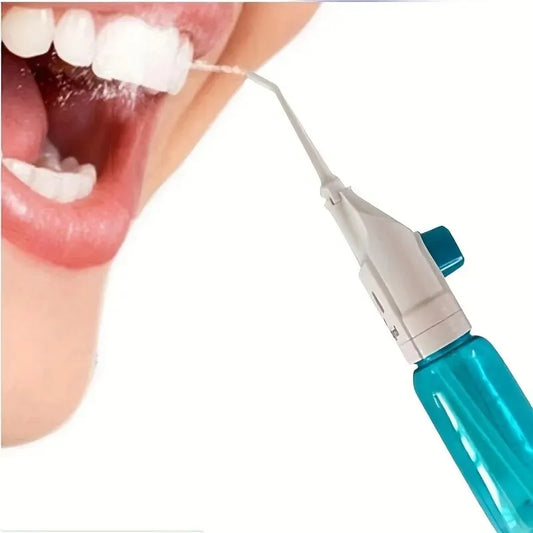 Household High Pressure Oral Irrigator Portable Teeth Clean Water Dental Floss Manual High Pressure Water Toothpick.