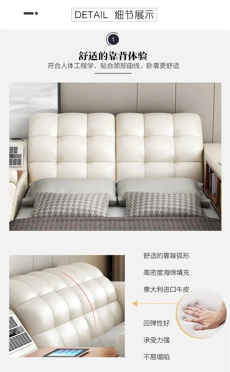 Master Under Storage Doppelbett Ästhetisches Master Nordic Multifunktionales Schlafzimmer Bettgestell Modernes Design Cama Casal Möbel