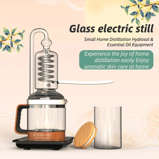 HOOLOO 2.4L Water Distiller Distillation Kit Home Fragrance Distillation Device Hydrosol & Essential Oil Distiller Equipment.