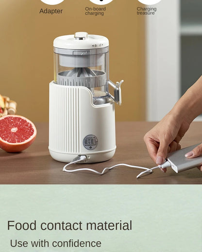 Rechargeable Electric Citrus Juicer Orange Juice Machine Extra Large Caliber Residue Separation