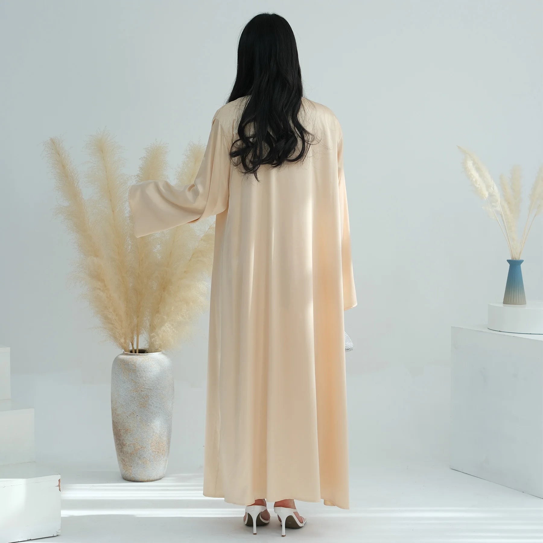 Middle Eastern 3-Piece Islamic Clothing Set for Women Ramadan Dubai Modest Abaya Muslim Hijab Dress 2025 Plain Turkey Kaftan.