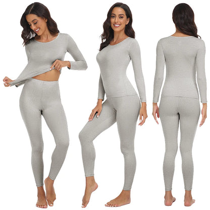 Women Thermal Underwear Set 2 pack Long Johns Ultra Soft Fleece Lined Base Layer Keep Warm Cold Weather Top Bottom﻿.