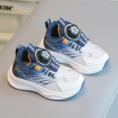 Tenis Child Shoe Casual Sneaker for Boy Kid Shoe for Girl Rotating Buttons Running Shoe for Girl Soft Sole Mesh Braeathable Shoe.