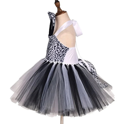 Halloween Tier Cosplay Kostüm für Kinder Wald Thema Kühe Tiger Giraffe Leopard Zebra Tutu Kleider Performance Tanz Sets