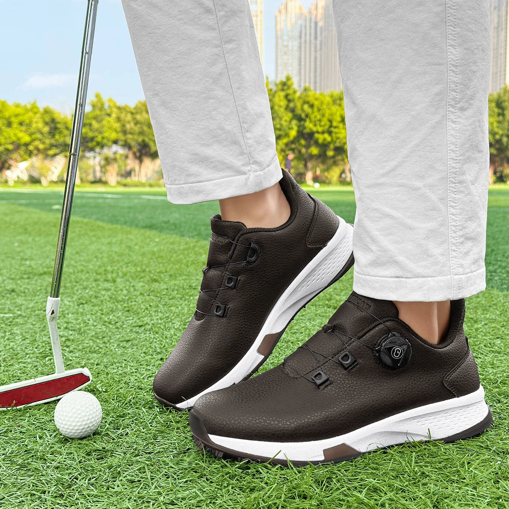 2025 New Men's and Women's Golf Shoes Outdoor Professional Training Golf Nailless Anti Slip Leisure Walking Shoes.