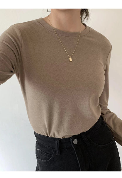 Winter Frauen Pullover T Shirt Frauen Oversize T-Shirt Frau Kleidung Weibliche T Tops Pullover Langarm Rohr Gestrickte T-shirt Top