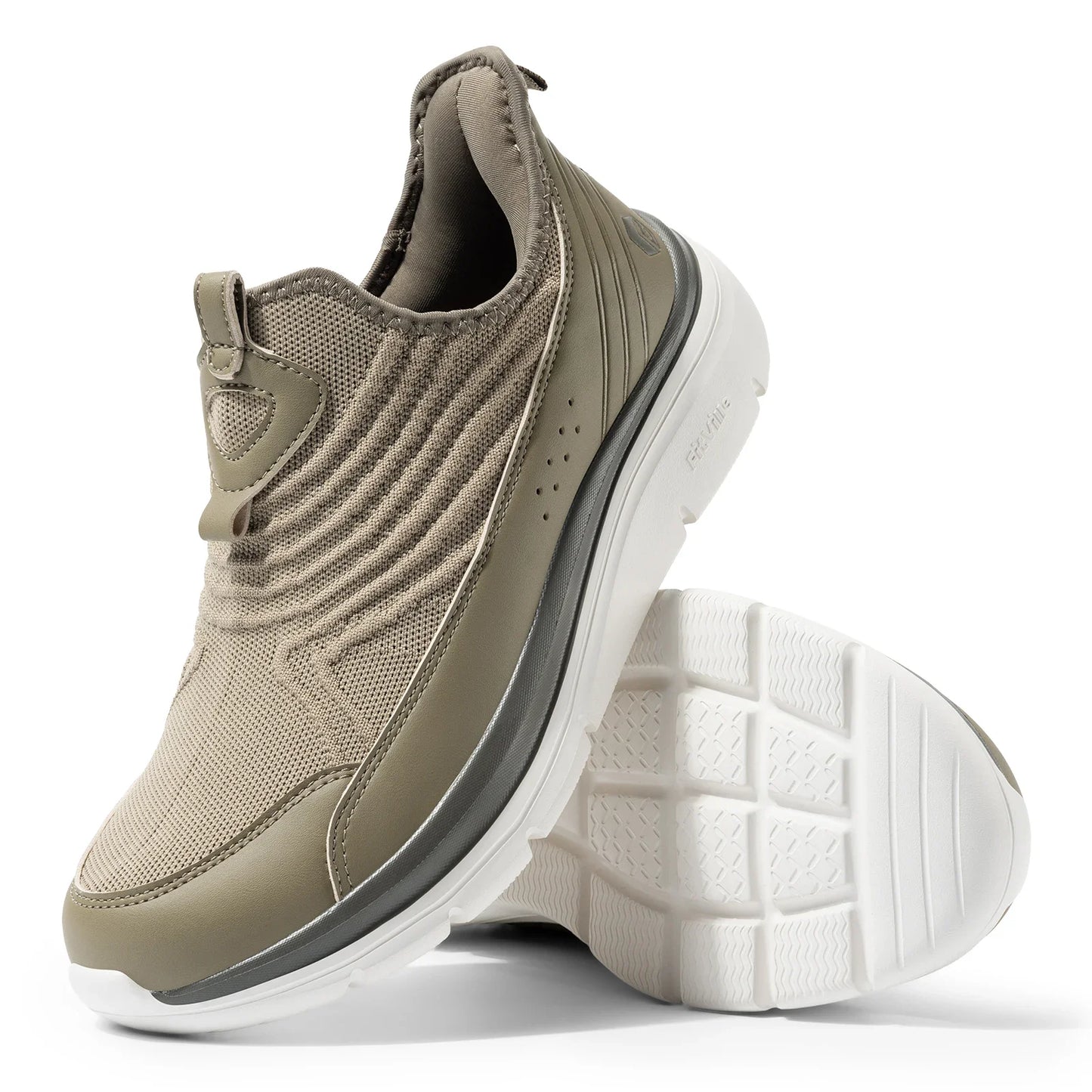 Fitville Wide Men'S Slip-On Running Shoes Lightweight Breathable Outdoor Casual Sports Walking Shoes Sneakers For Swollen Feet