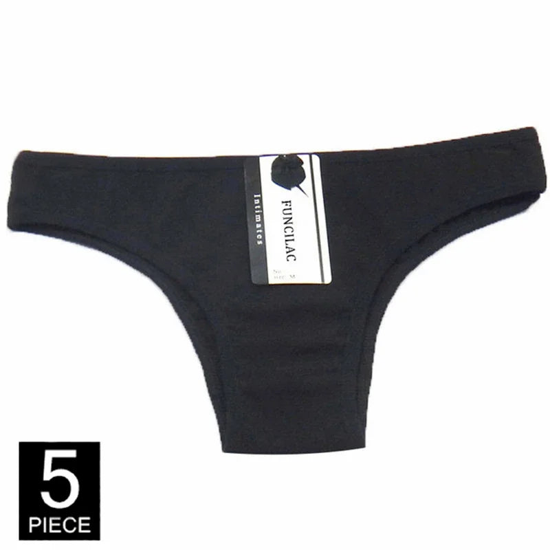 Women Underwear Cotton Sexy Everyday Ladies Girls Panties Plus Size Briefs Intimates Lingerie Knickers 5 Pcs/set.