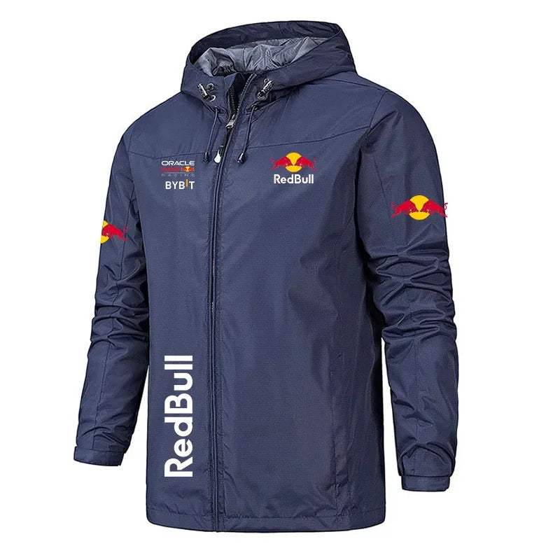 2026 Spring Autumn Motorcycle Jacket Red Bull Logo Printed Jacket Autumn Men's Zip Jacket Red Bull Logo Men's Jacket S-5XL.