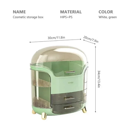 Desktop Makeup Organizer Transparent Jewelry Cosmetic Storage Box Dustproof Large Capacity Makeup Container Jewelry Lipstick Box.