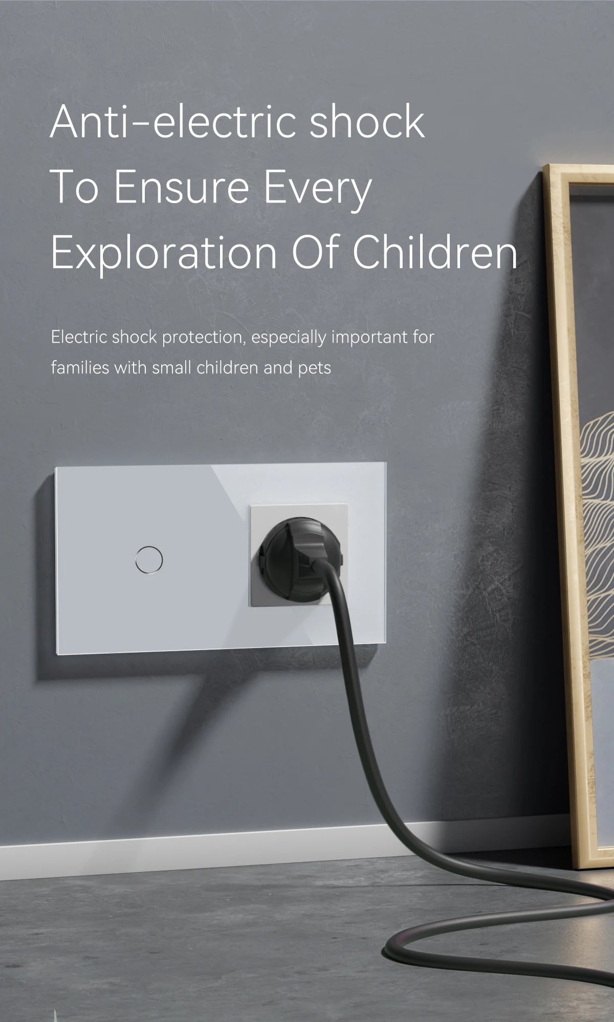 BSEED EU-Standard, einzelne Steckdose, Touch-Schalter, USB-Wandsteckdosen, Doppelsteckdosen, dreifache Steckdosen, vierfache Glassteckdosen.