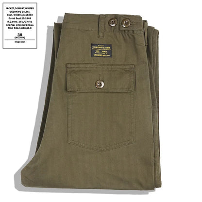 OKONKWO American Style Vintage Military Pants OG-107 Work Casual Pants People's Pattern Trousers Ame Kwo.