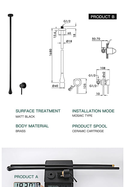 Luxuriöser Badezimmer-Wasserhahn aus gebürstetem Goldmessing im Deckendesign mit doppelter Steuerung von Hot & Cold-Waschtischarmaturen. Einfacher und anpassbarer Wasserhahn