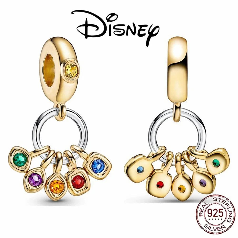 100% 925 sterling silver Disney 100th anniversary charm beads suitable for original DlY bracelet, women's fashion gift