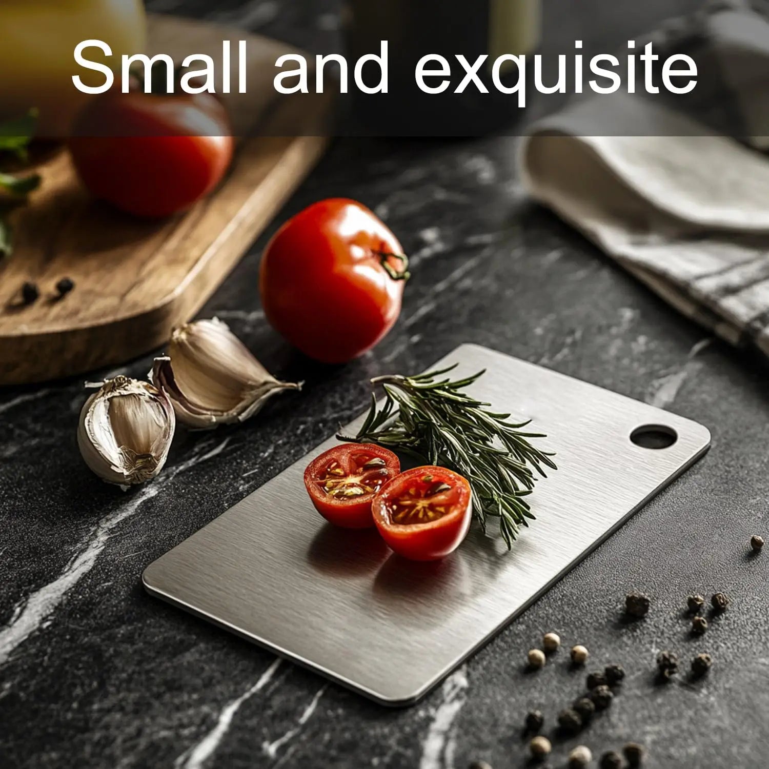 Titanium Cutting Boards for Kitchen Stainless Board 304 Steel Thickened Double Sided Food Grade Portable Fruit Meat Chopping.