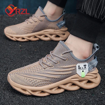 YRZL Männer Sport Laufen Schwarz Jogging Schuhe Casual Turnschuhe Outdoor Atmungsaktive Mesh Frauen Licht Stoßdämpfung Schwarz Tennis.