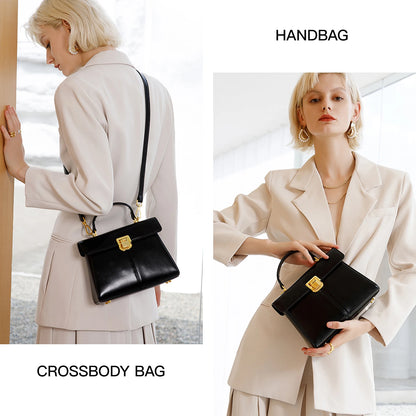 ITAMOOD Genuine Leather Women's Bag Luxury Branded Women's Handbag Fashionable and Versatile Crossbody Bag With Scarf Decor.