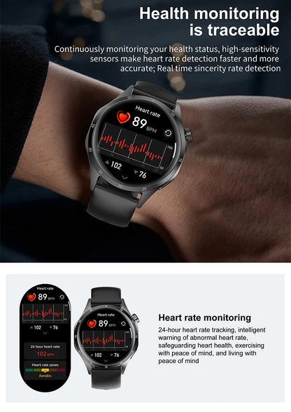 2025 New Men GPS Smart Watch 360 * 360 AMOLED Screen Bluetooth Call NFC Heart Rate Monitoring IP68 Waterproof SmartWatch for Men