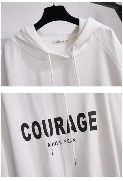 175 kg Plus Size Damen Büste 170 Frühling Herbst Lose Brief Kapuzenpullover Sweatshirt Schwarz Rot Weiß 4XL 5XL 6XL 7XL 8XL 9XL.